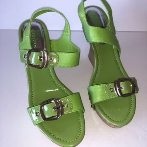 BAMBOO Lime Green Wedge